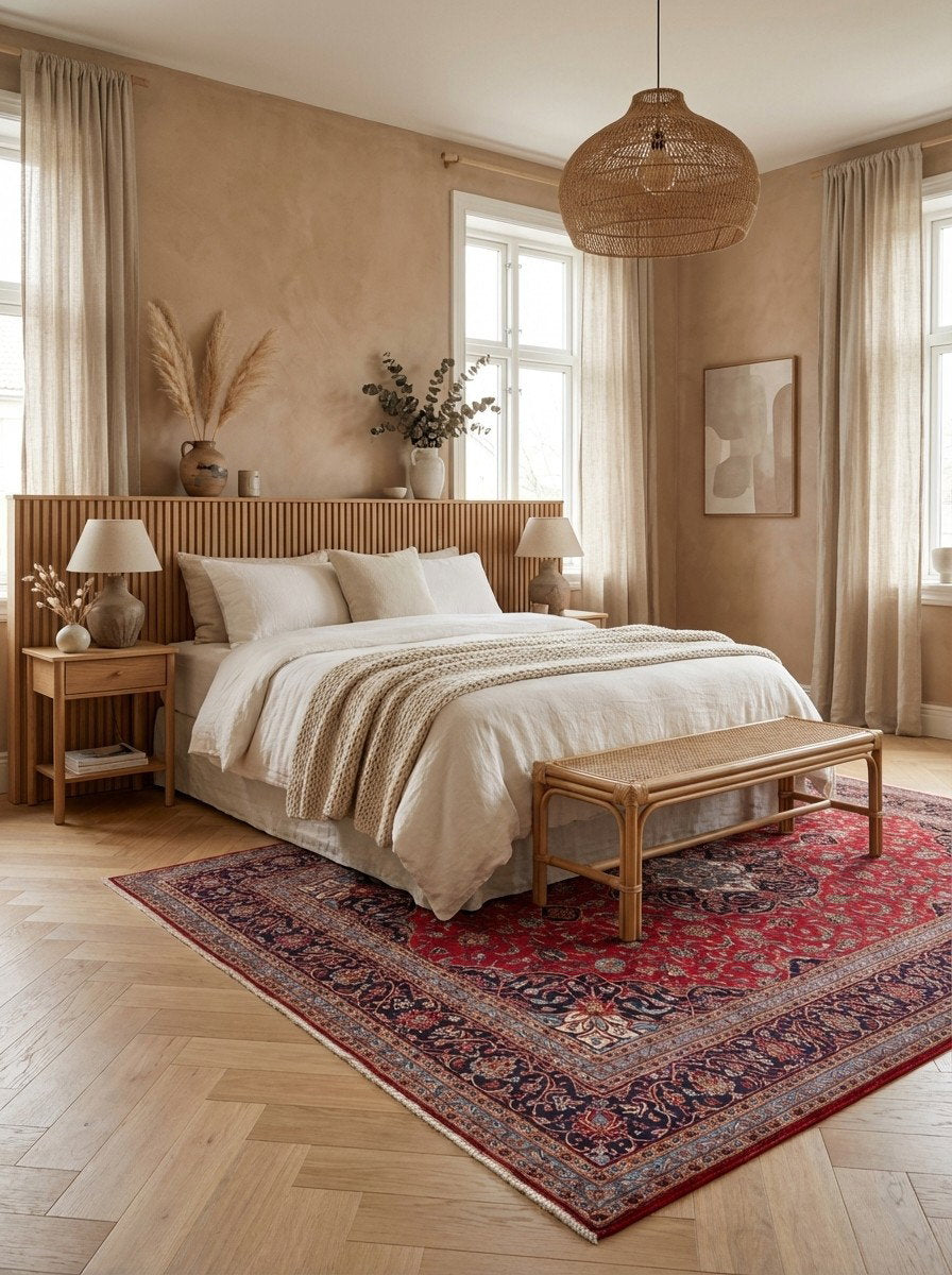 Ardakan — Handgefertigt, 350x250 cm, Blau, 100% Virgin Wool | Detail view