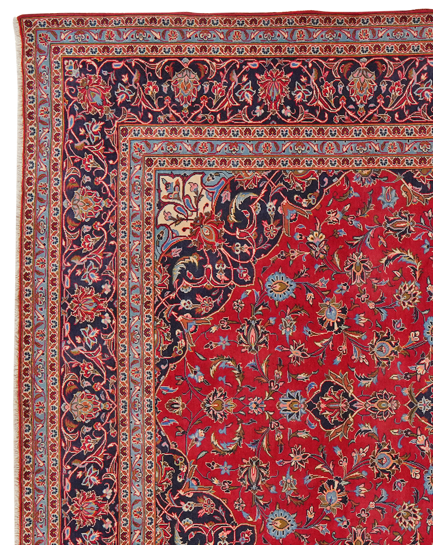 Ardakan — Handgefertigt, 350x250 cm, Blau, 100% Virgin Wool | View 4