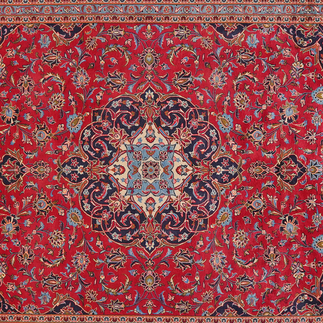 Ardakan — Handgefertigt, 350x250 cm, Blau, 100% Virgin Wool | View 5