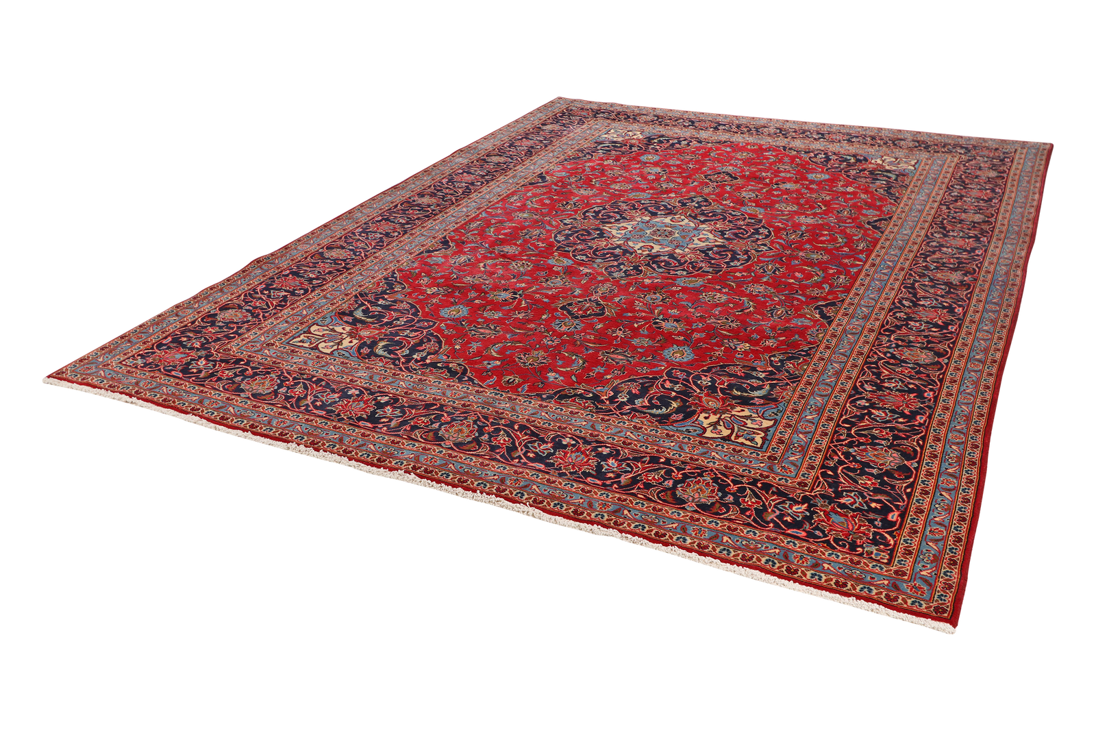 Ardakan — Handgefertigt, 350x250 cm, Blau, 100% Virgin Wool | View 6