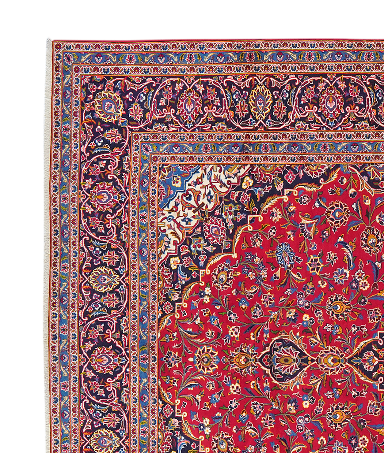 Ardakan — Handgefertigt, 412x298 cm, Blau, 100% Virgin Wool | View 4