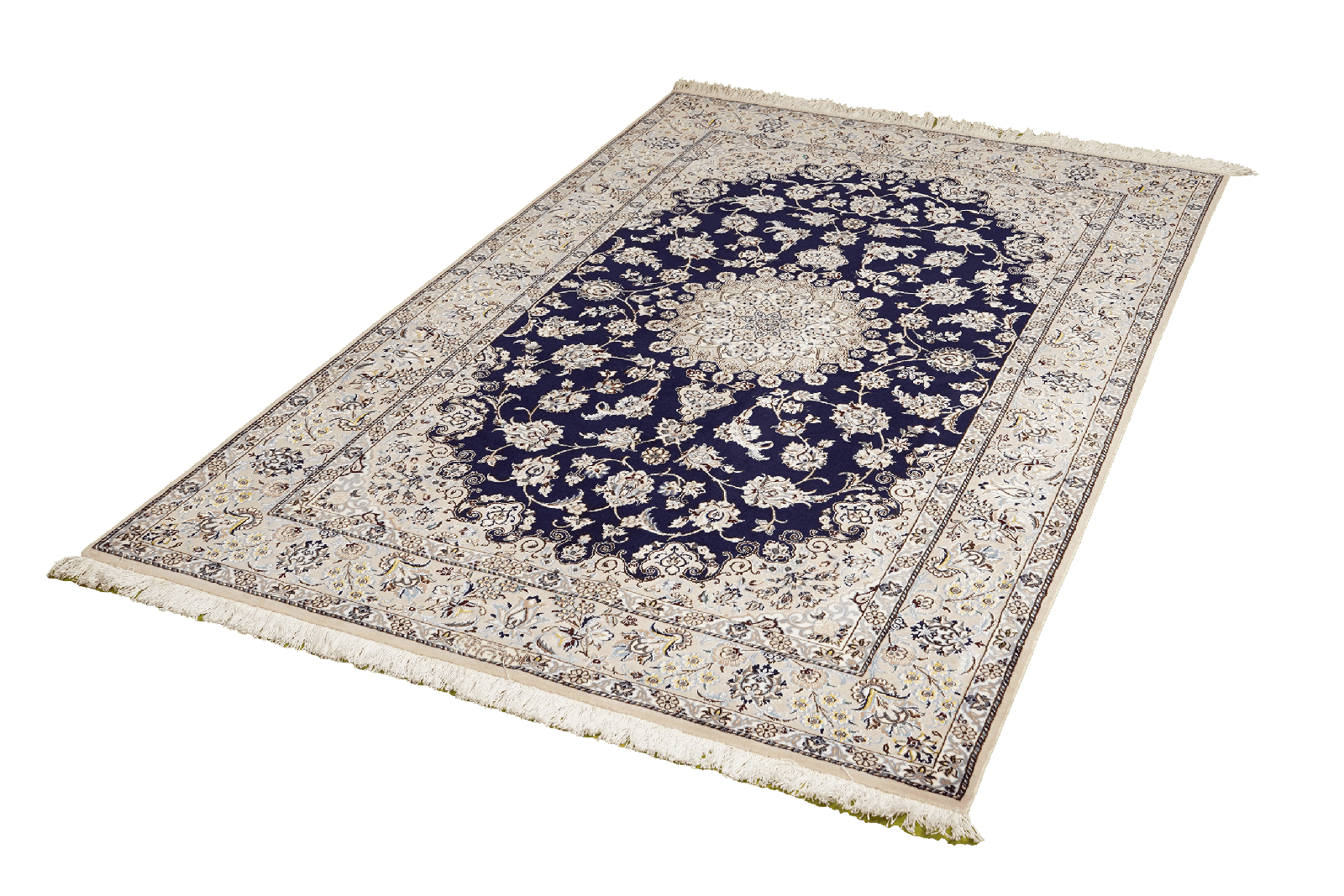 Nain 6La — Hand-knotted, 125x196 cm, Blue, 100% Virgin Wool | View 5