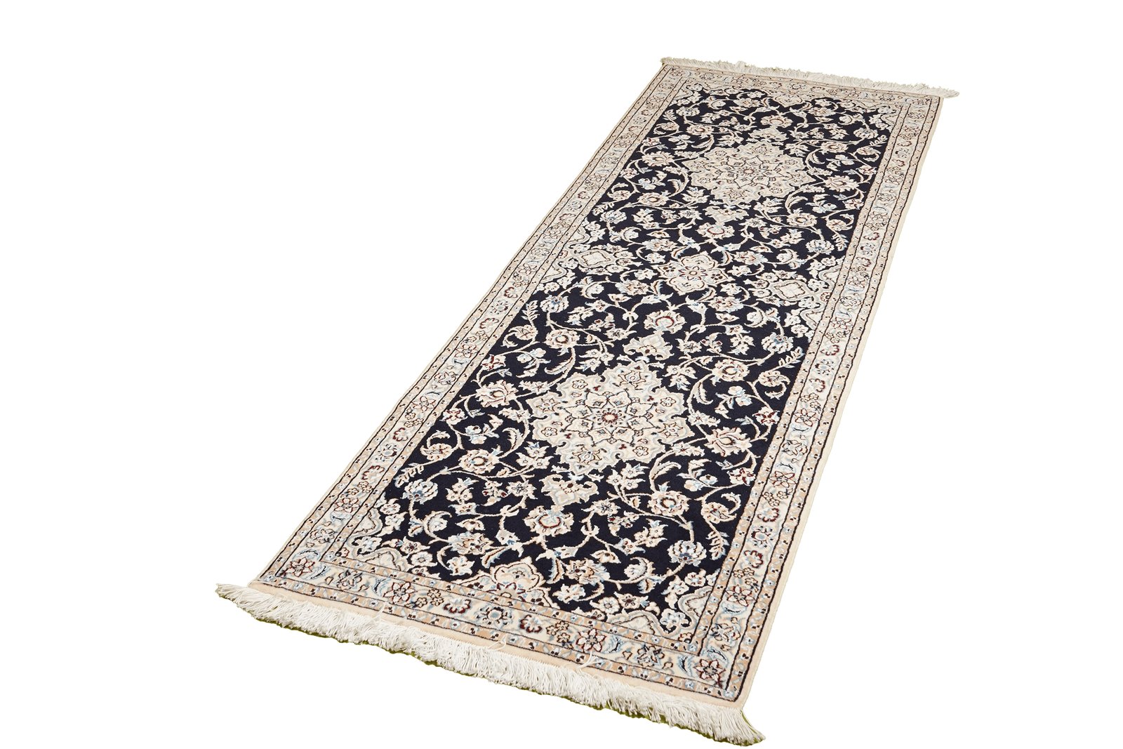 Nain 9La — Hand-knotted, 70x213 cm, Blue, 100% Virgin Wool | View 5