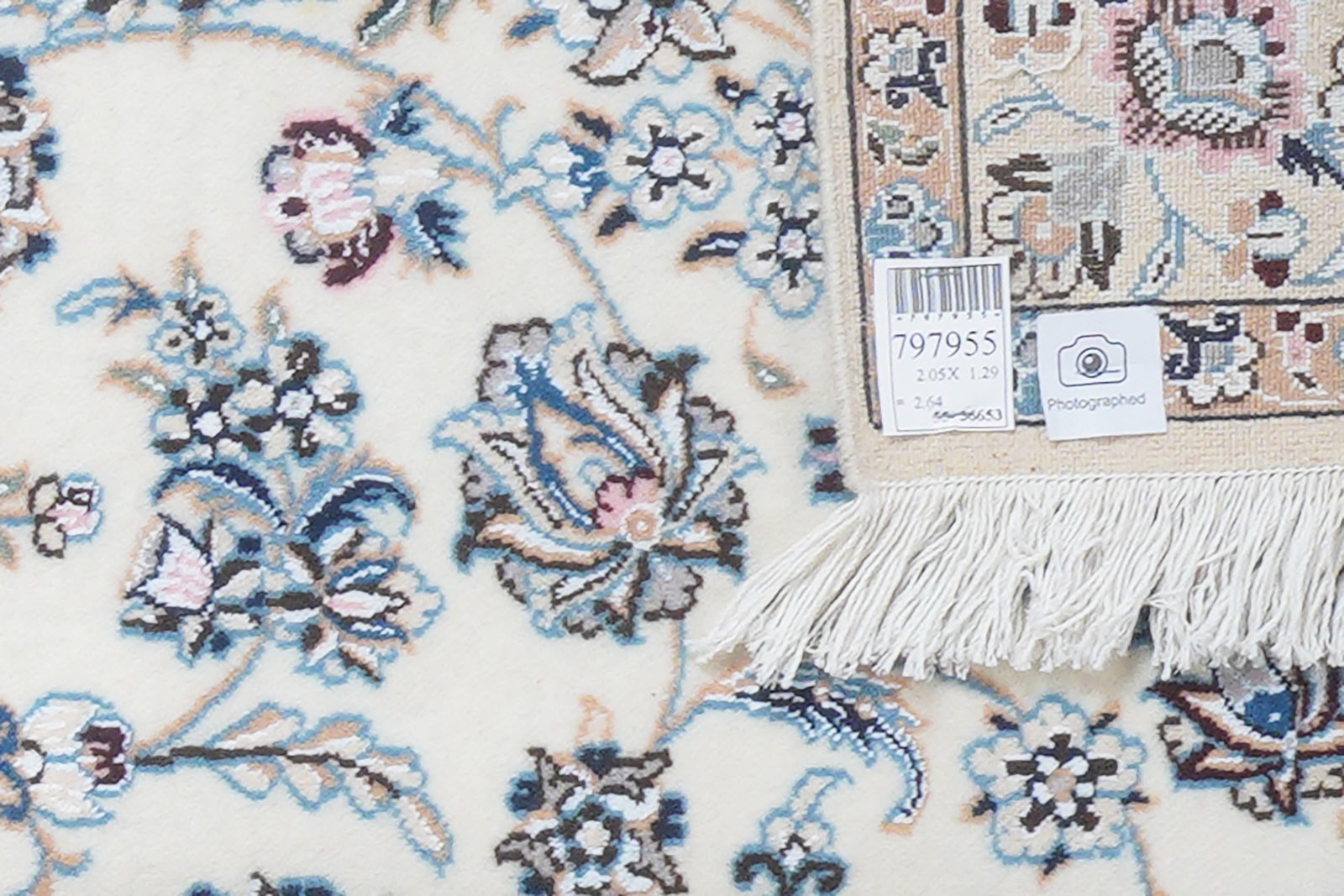 Nain 9La — Hand-knotted, 129x205 cm, Beige, 100% Virgin Wool | View 6