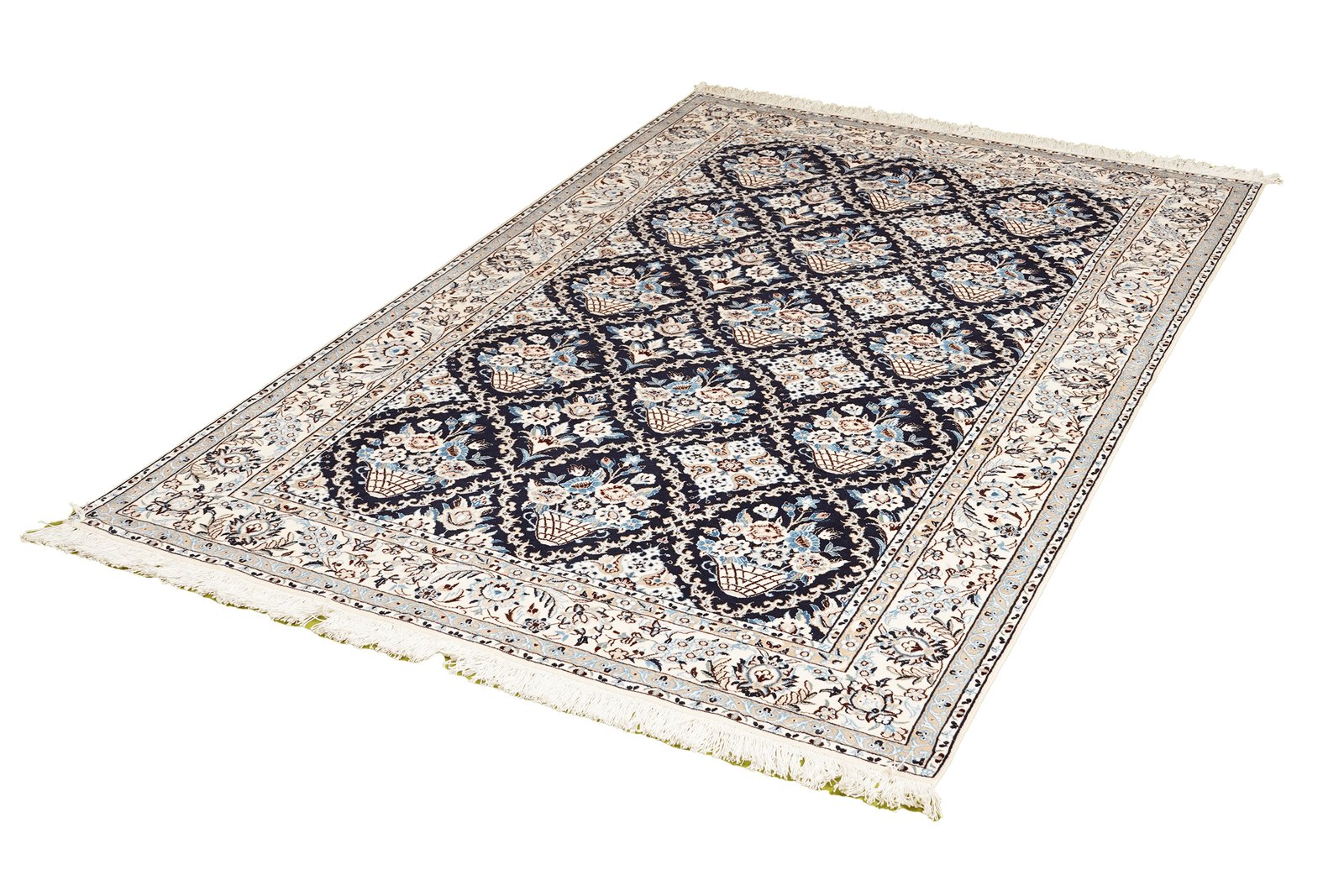 Nain 6La — Hand-knotted, 127x197 cm, Blue, 100% Virgin Wool | View 5