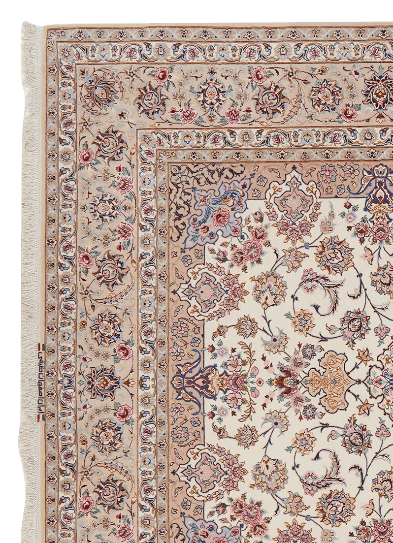Isfahan — Hand-knotted, 208x305 cm, Beige, 100% Virgin Wool | View 3