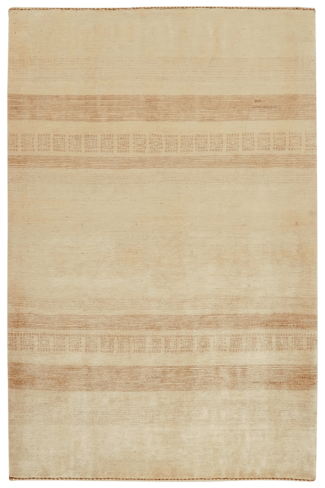 Rizbaf — Hand-knotted, 115x175 cm, Beige, 100% Virgin Wool | Main view