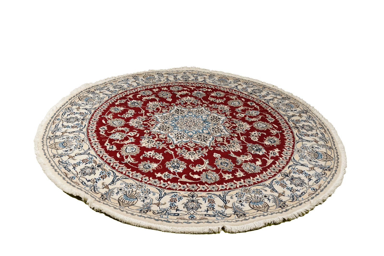 Nain — Hand-knotted, 202x202 cm, Red, 100% Virgin Wool | View 4