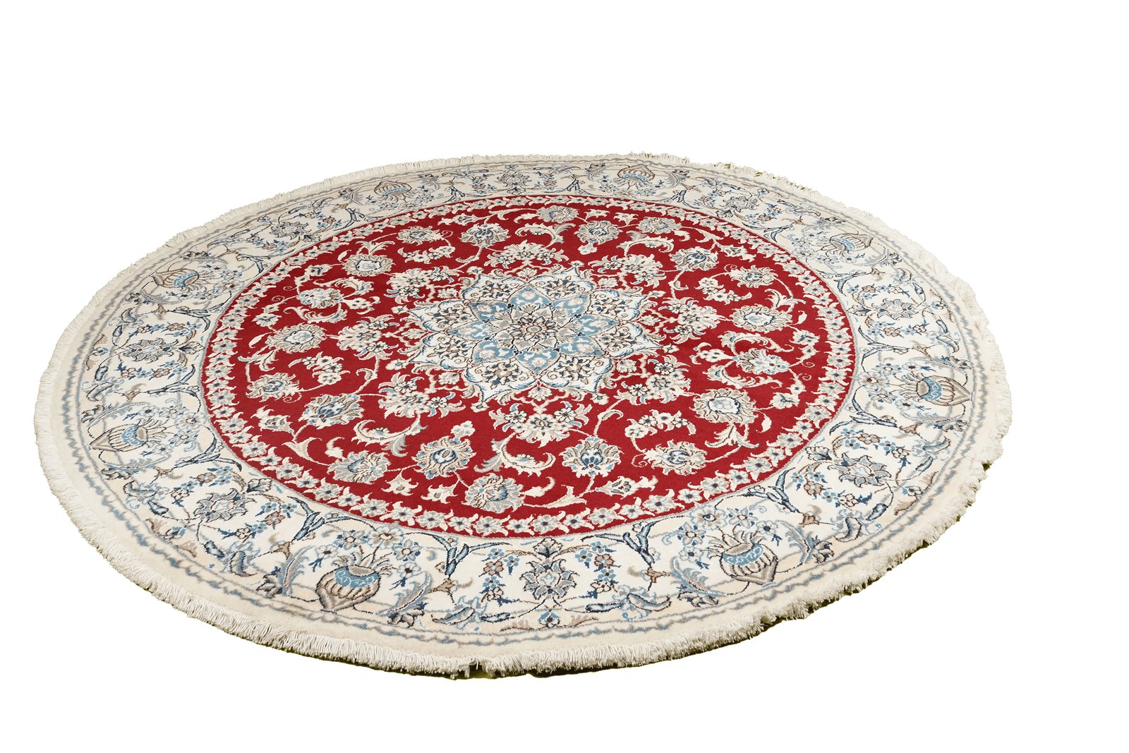 Nain — Hand-knotted, 202x202 cm, Red, 100% Virgin Wool | View 5