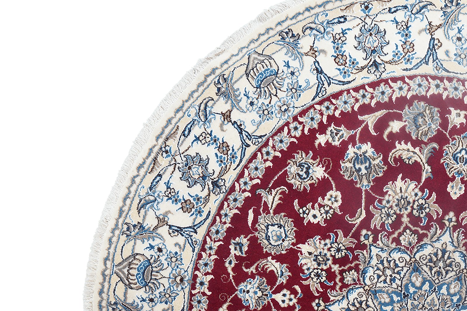 Nain — Hand-knotted, 199x199 cm, Red, 100% Virgin Wool | View 3