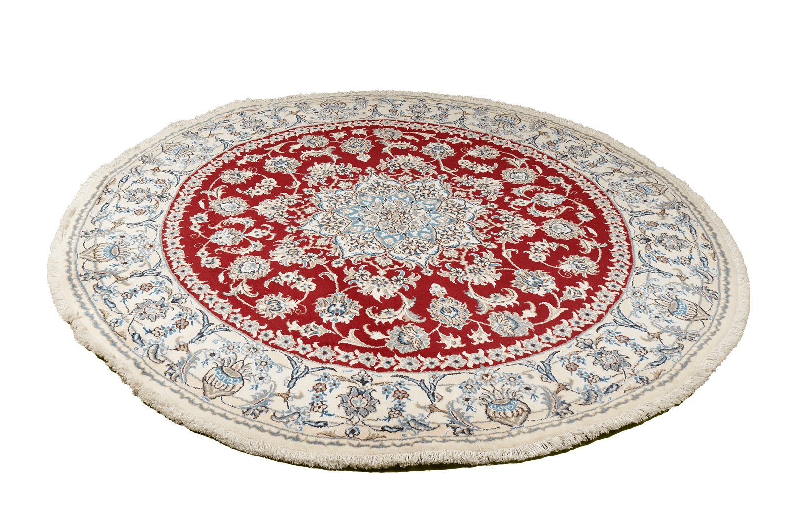 Nain — Hand-knotted, 199x199 cm, Red, 100% Virgin Wool | View 4