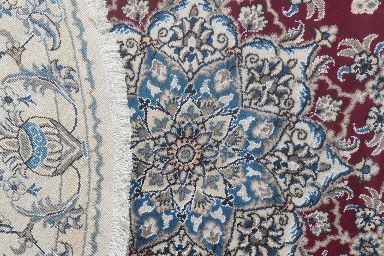 Nain — Hand-knotted, 199x199 cm, Red, 100% Virgin Wool | View 6
