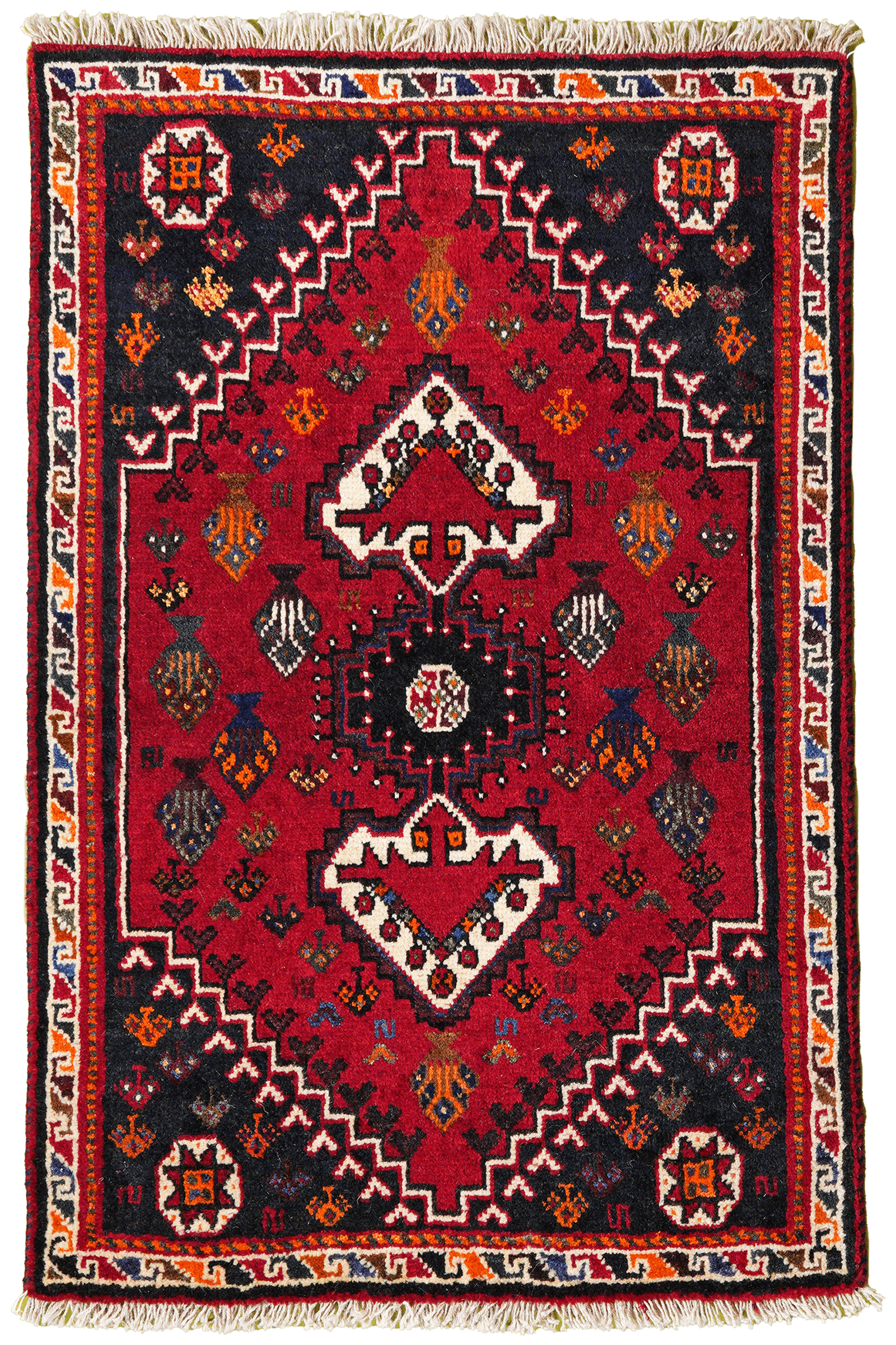 Gashgai — Handgefertigt, 128x85 cm, Beige, 100% Virgin Wool | Main view