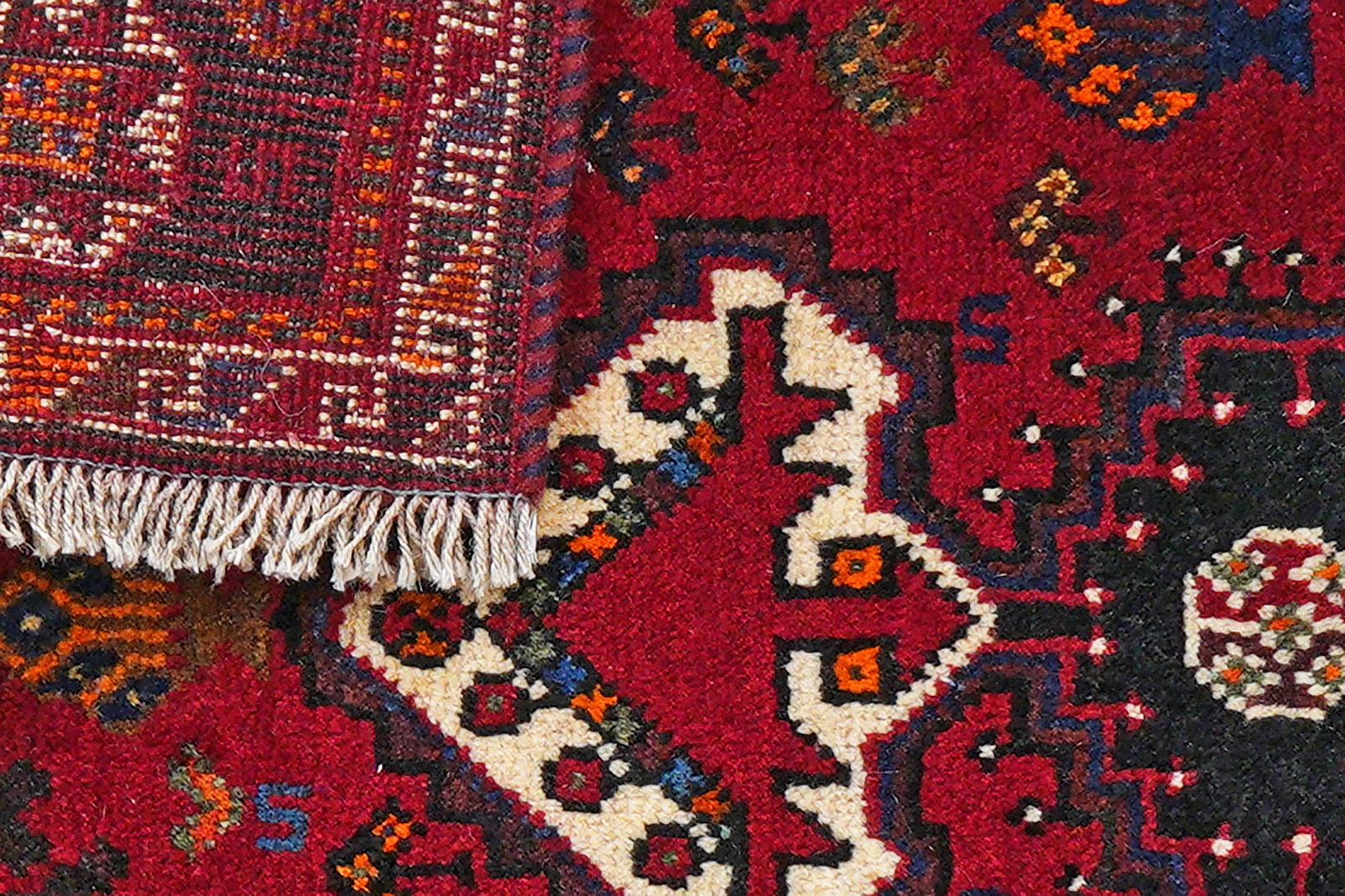 Gashgai — Handgefertigt, 128x85 cm, Beige, 100% Virgin Wool | View 8