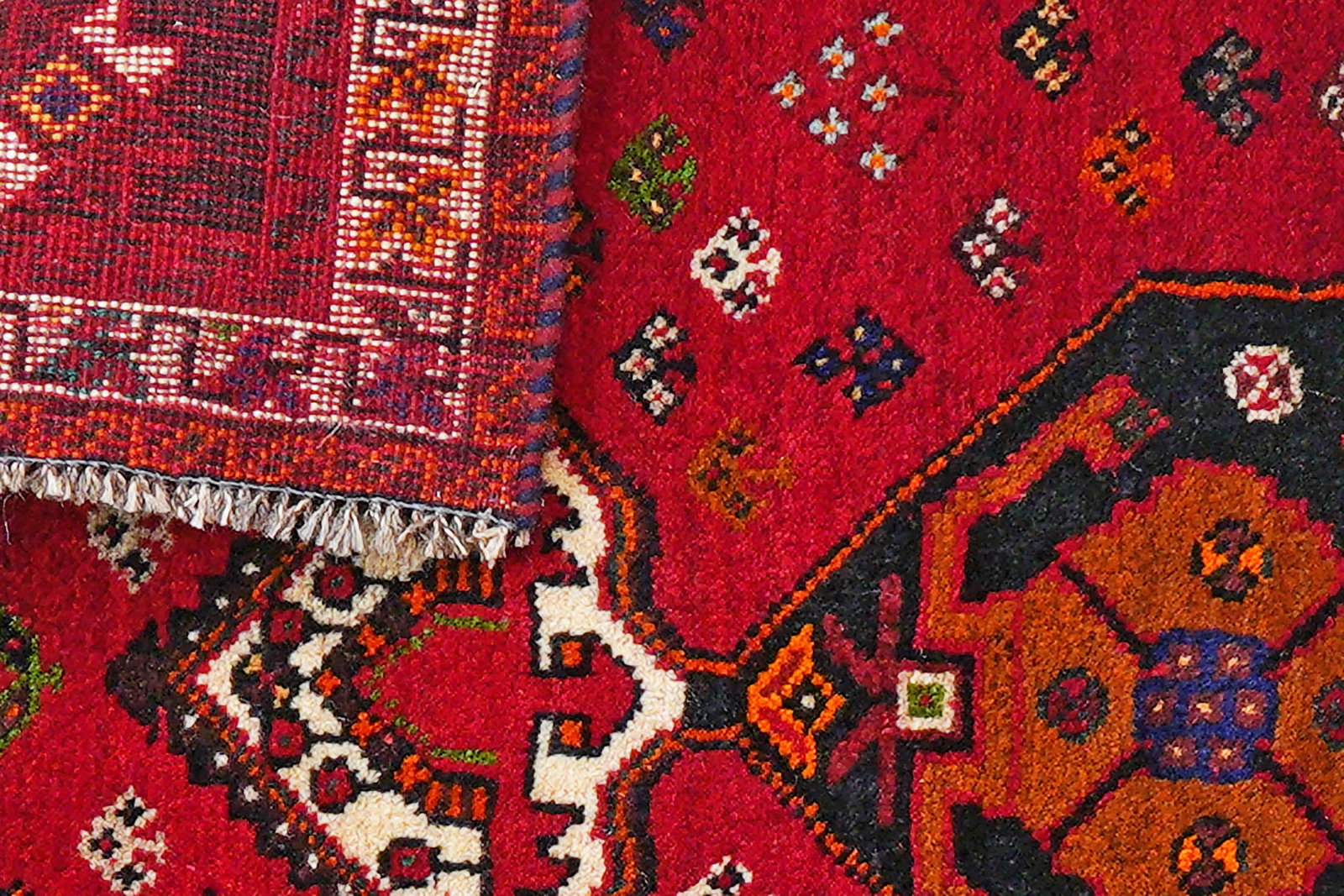 Gashgai — Handgefertigt, 122x86 cm, Beige, 100% Virgin Wool | View 8