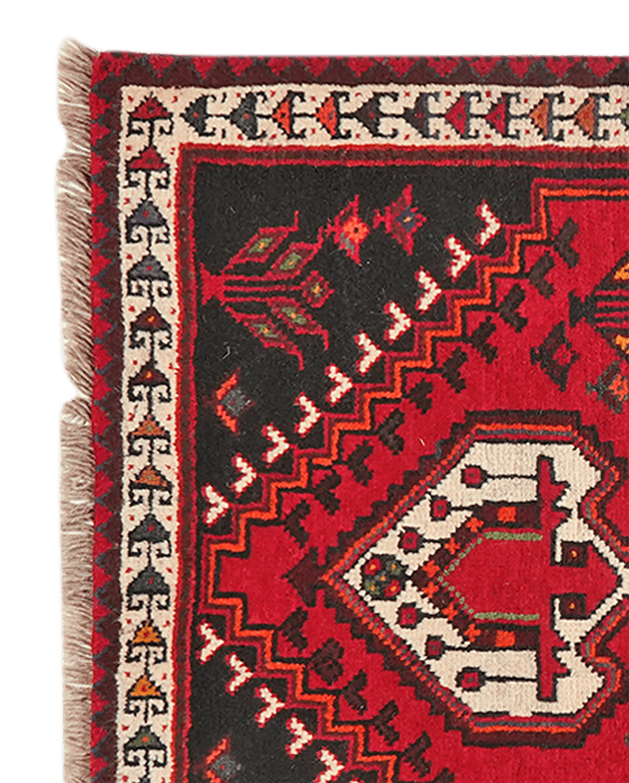 Gashgai — Hand-knotted, 88x127 cm, Red, 100% Virgin Wool | View 3