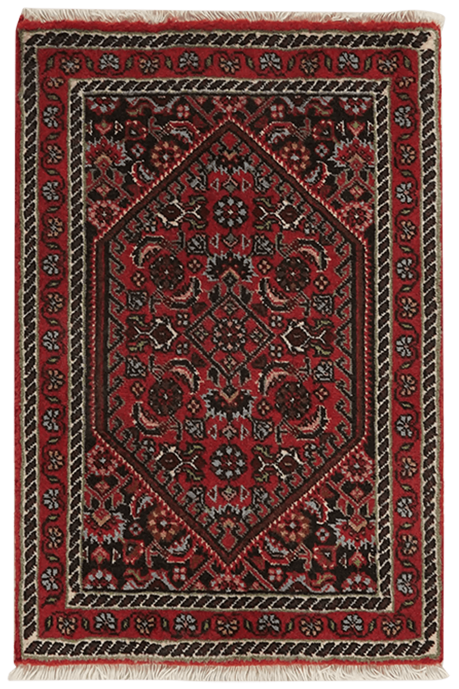 Bidjar Zandjan — Hand-knotted, 44x64 cm, Blue, 100% Virgin Wool | Main view