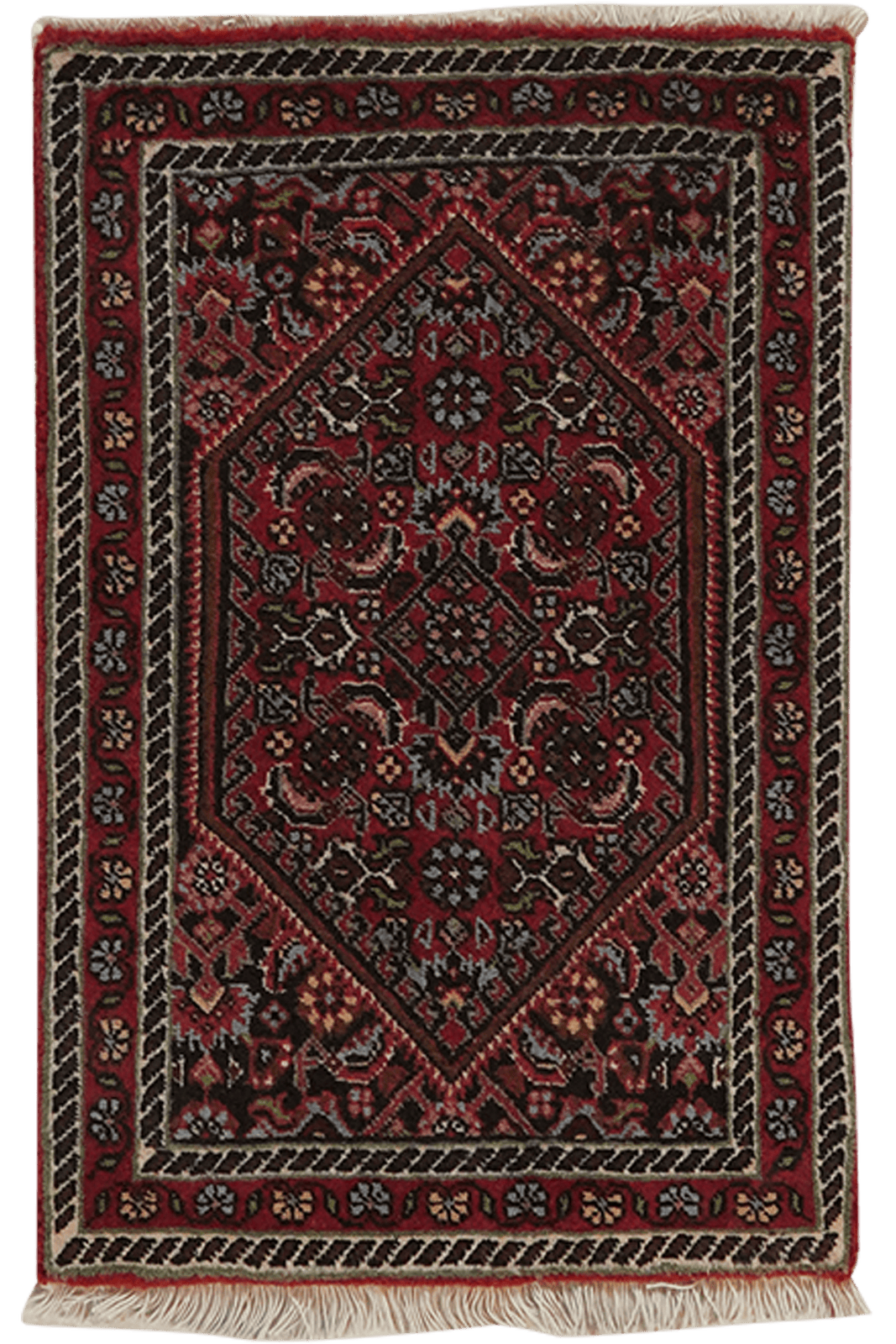 Bidjar Zandjan — Hand-knotted, 42x62 cm, Blue, 100% Virgin Wool | Main view
