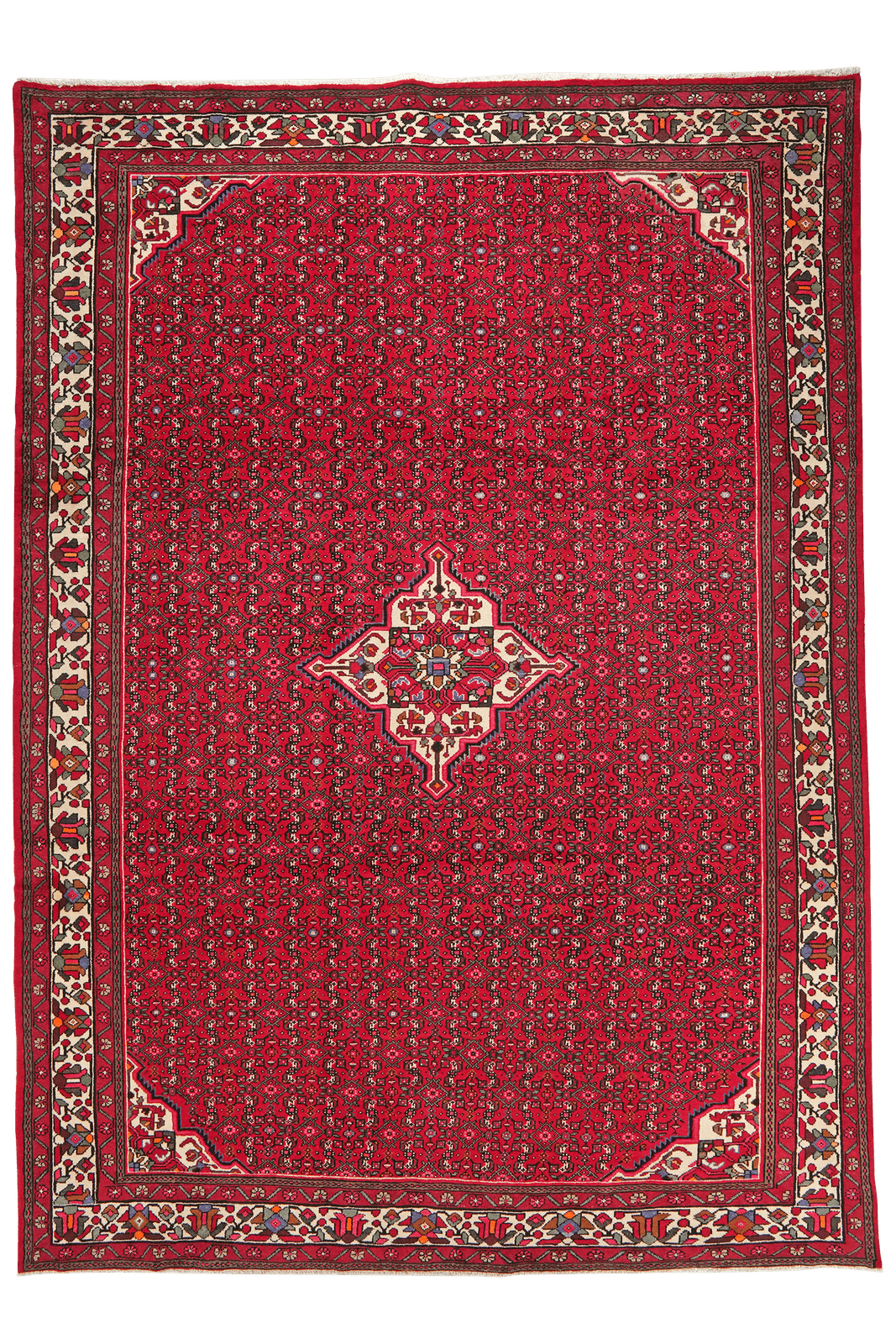 Hosseinabad — Hand-knotted, 254x355 cm, Red, 100% Virgin Wool | Main view