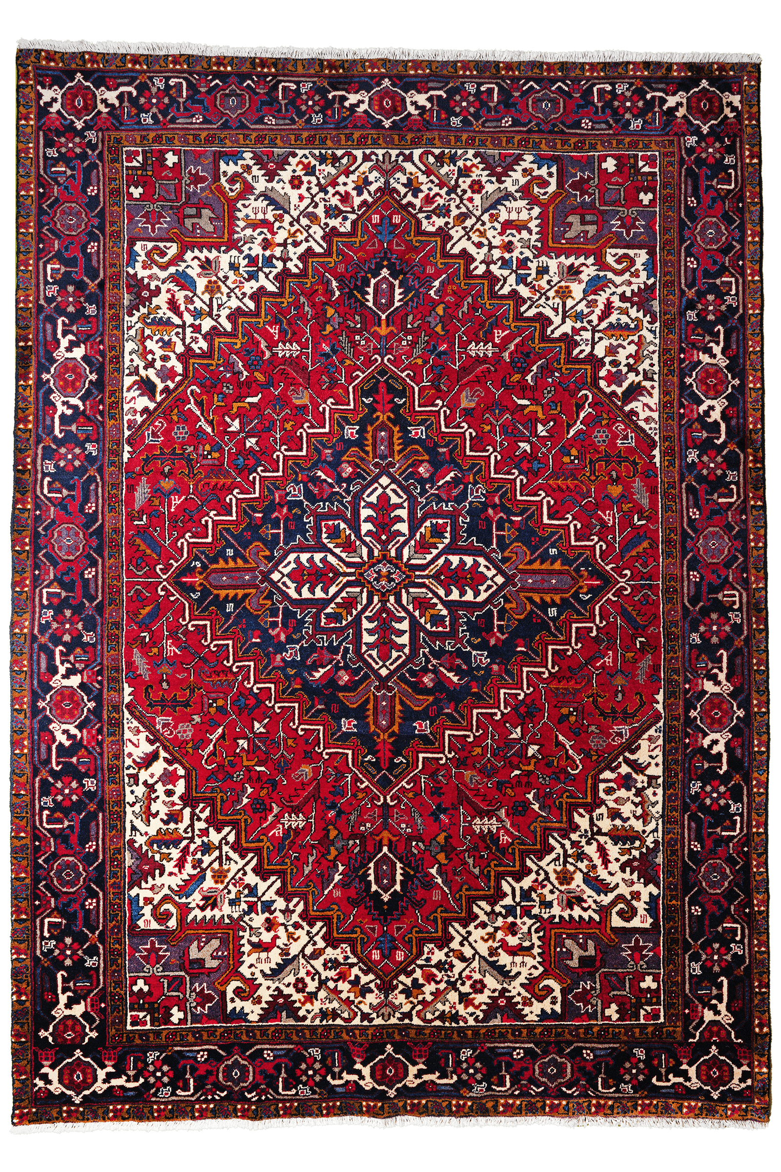 Mehrewan — Handgefertigt, 290x205 cm, Blau, 100% Virgin Wool | Main view