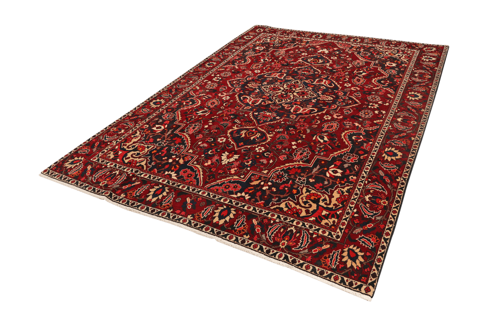 Bakhtiar — Hand-knotted, 206x296 cm, Red, 100% Virgin Wool | View 5