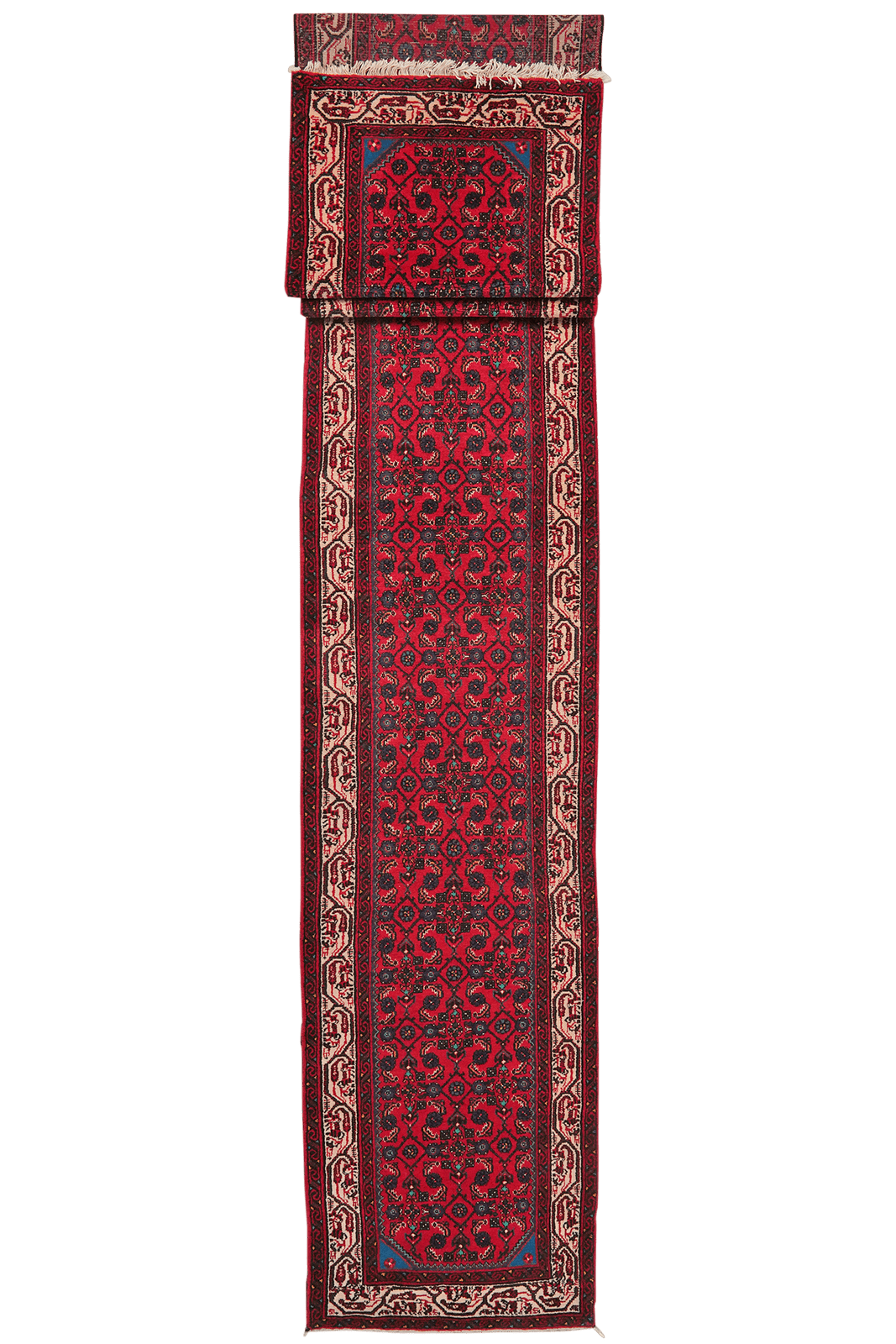 Indjelass — Hand-knotted, 83x698 cm, Red, 100% Virgin Wool | Main view