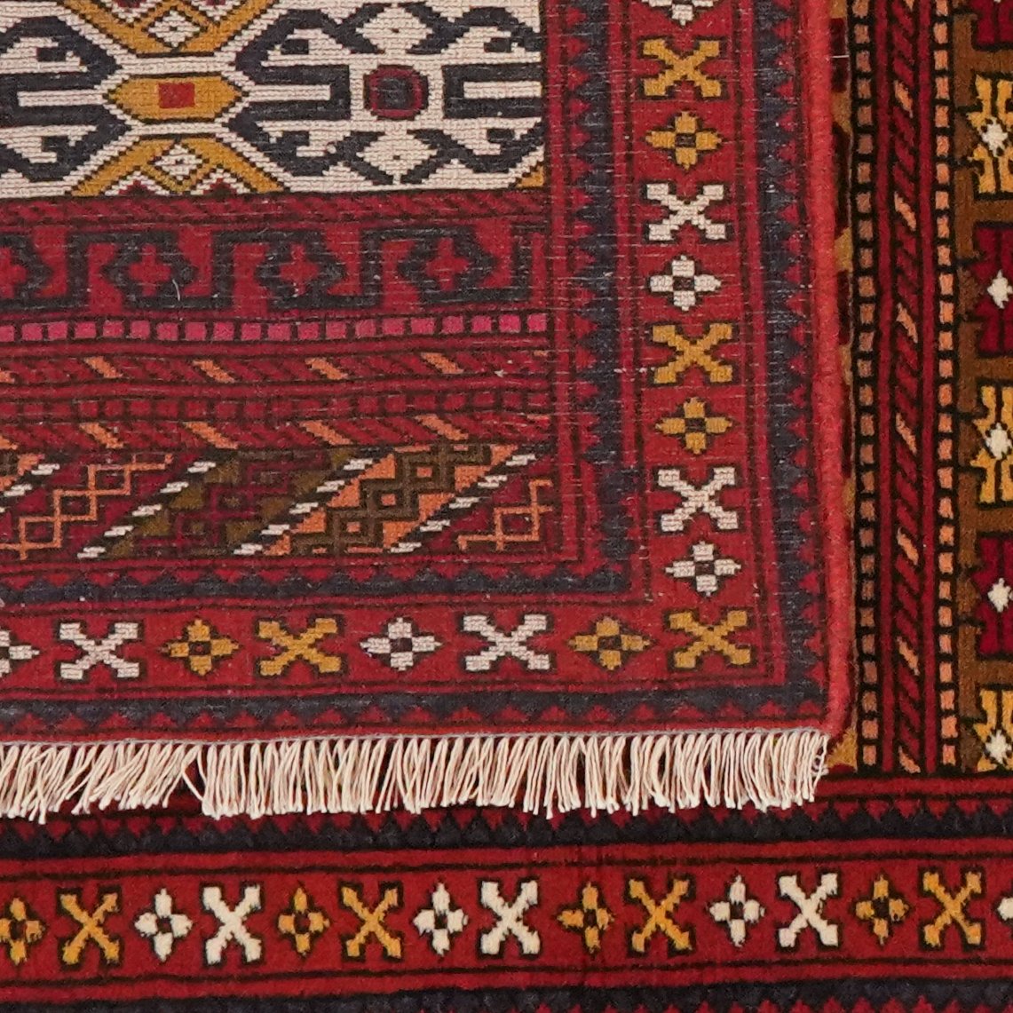 Turkman — Hand-knotted, 82x190 cm, Red, 100% Virgin Wool | View 6