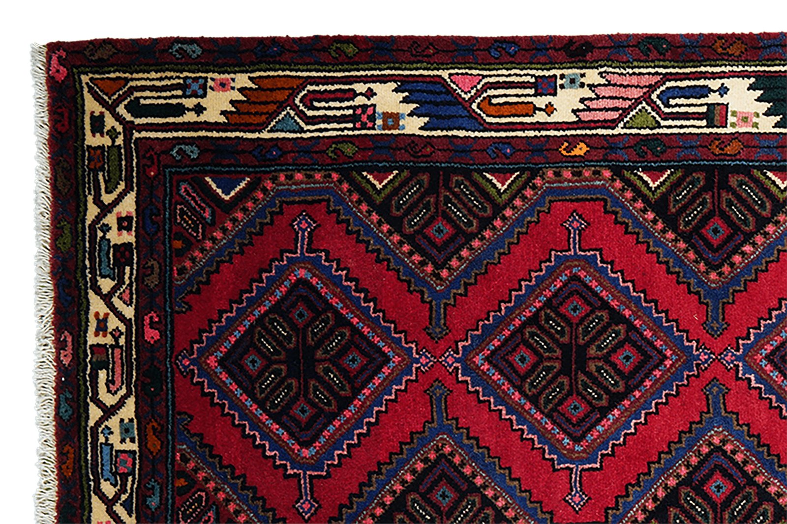 Zagheh — Hand-knotted, 80x307 cm, Red, 100% Virgin Wool | View 3