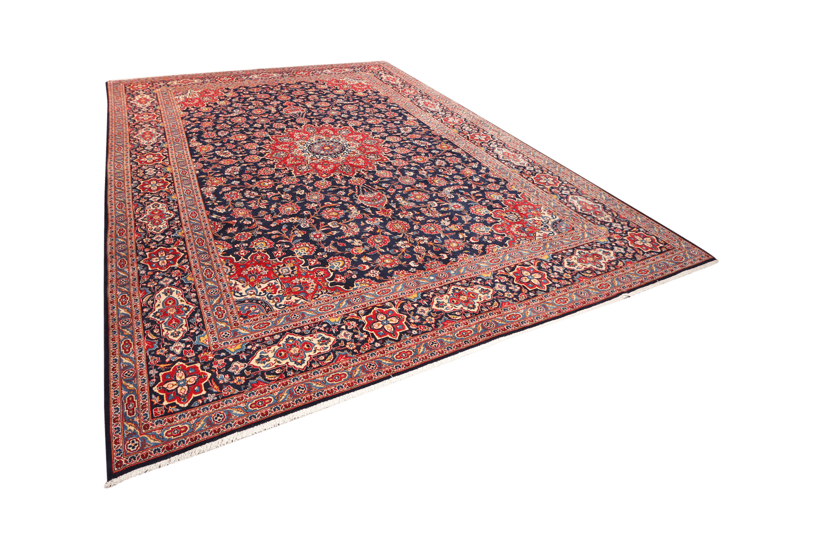 Kashan — Hand-knotted, 317x399 cm, Blue, 100% Virgin Wool | View 5