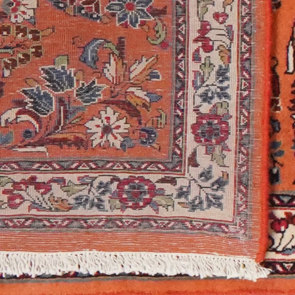 Sarough — Hand-knotted, 79x392 cm, Orange, 100% Virgin Wool | View 6