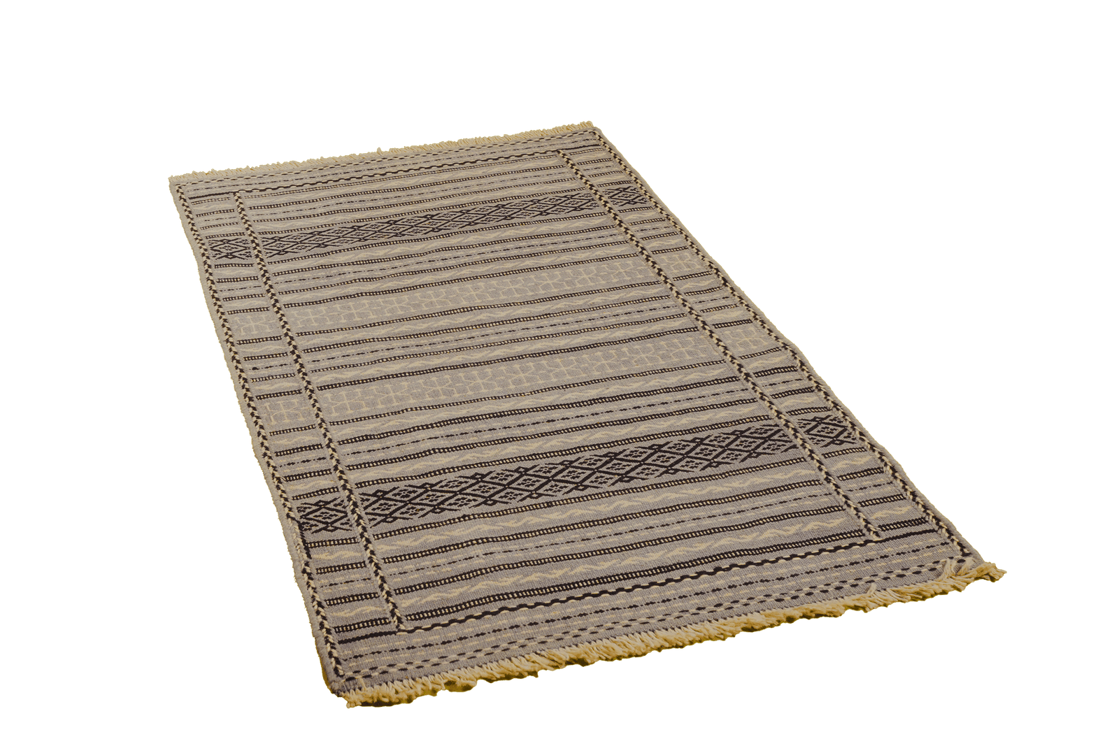 Kelim Kordi — Handmade, 83x121 cm, Grey, 100% Virgin Wool | View 4