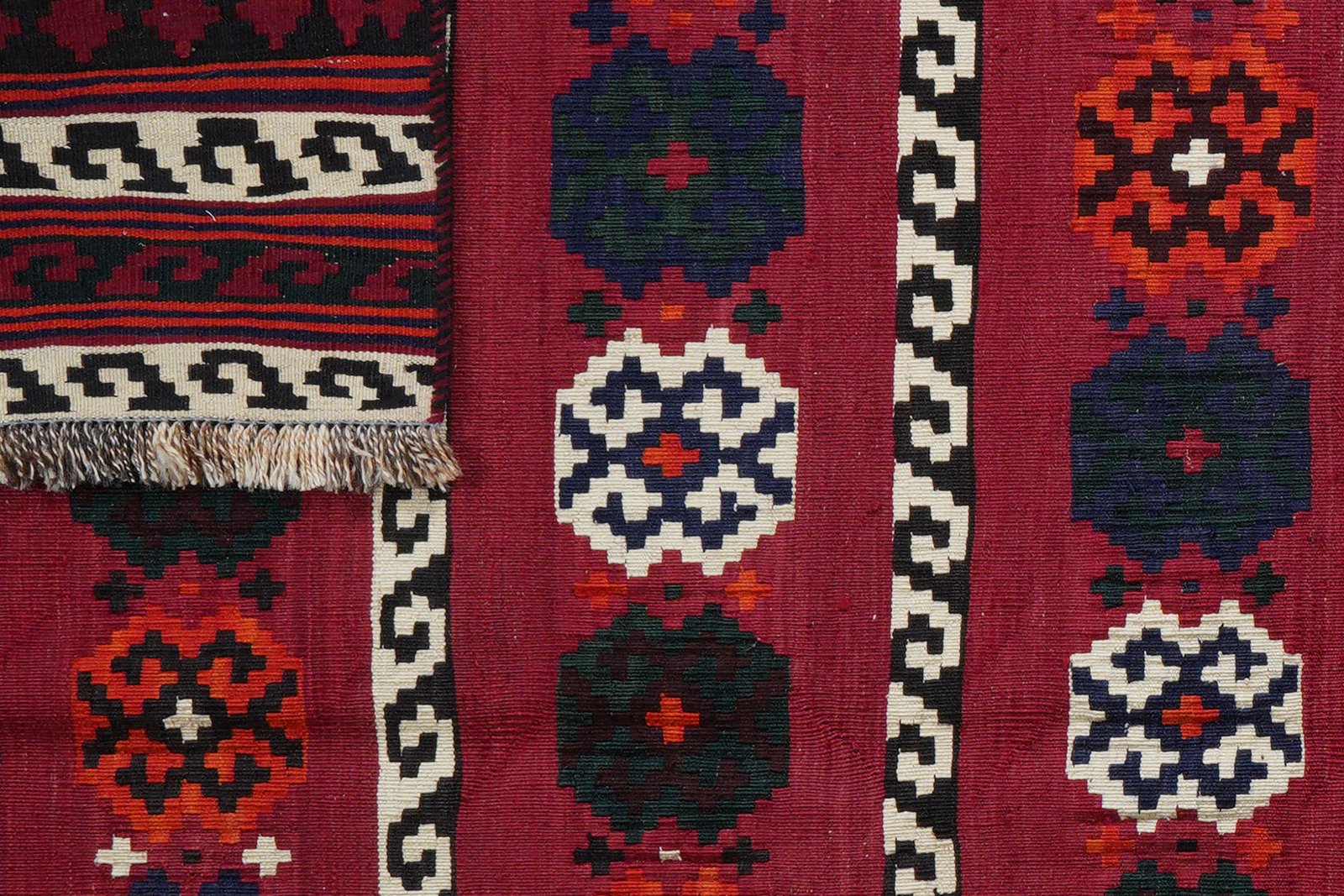 Kelim Gashgai Old — Handmade, 160x258 cm, Red, 100% Virgin Wool | View 7