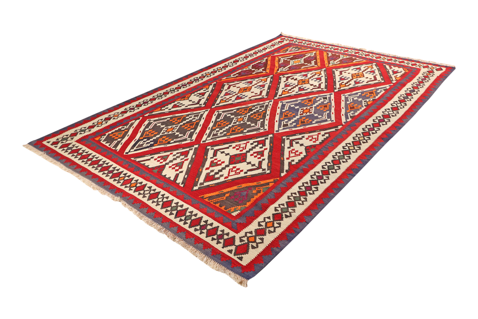 Kelim Gashgai Old — Handgefertigt, 272x179 cm, Beige, 100% Virgin Wool | View 6