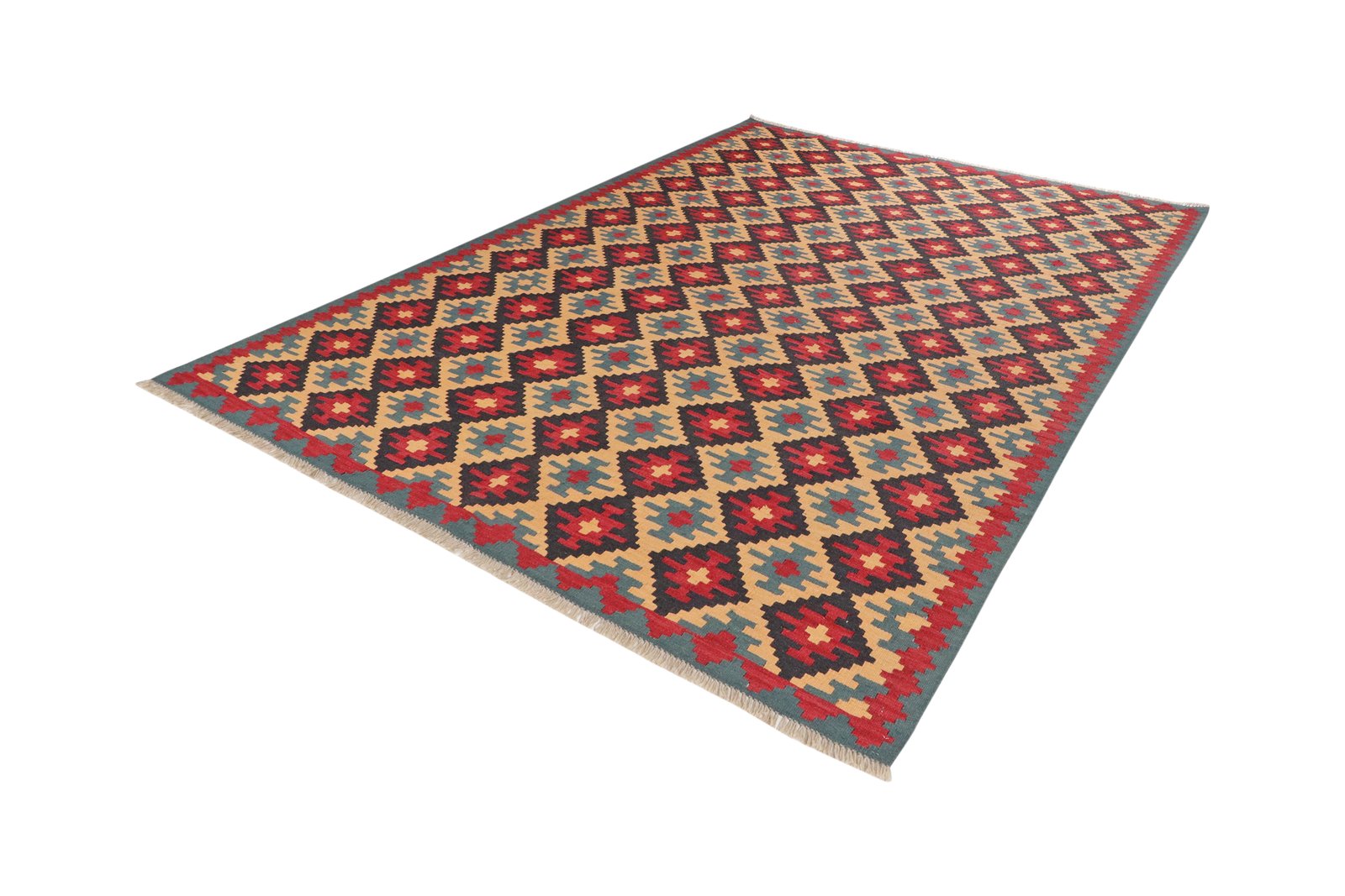 Kelim Gashgai — Handmade, 210x290 cm, Multicolor, 100% Virgin Wool | View 5