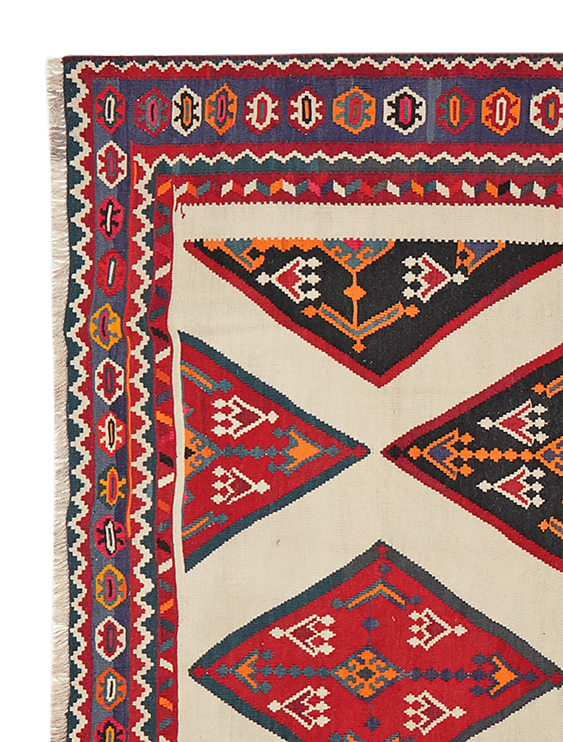 Kelim Gashgai Old — Handmade, 170x280 cm, Beige, 100% Virgin Wool | View 3