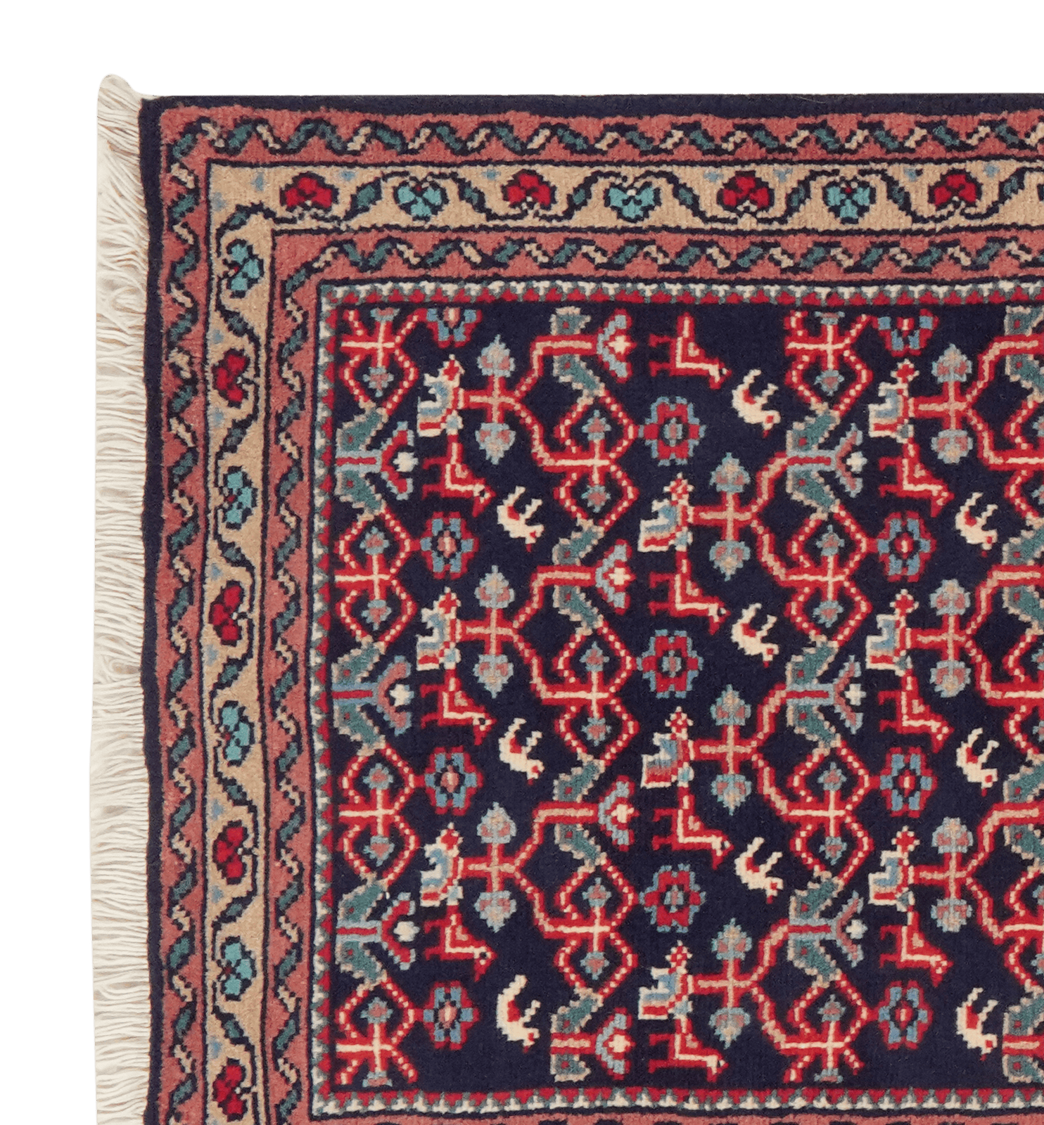 Assadabad — Hand-knotted, 72x236 cm, Blue, 100% Virgin Wool | View 3