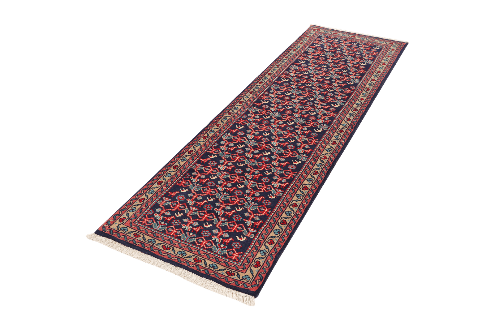 Assadabad — Hand-knotted, 72x236 cm, Blue, 100% Virgin Wool | View 5