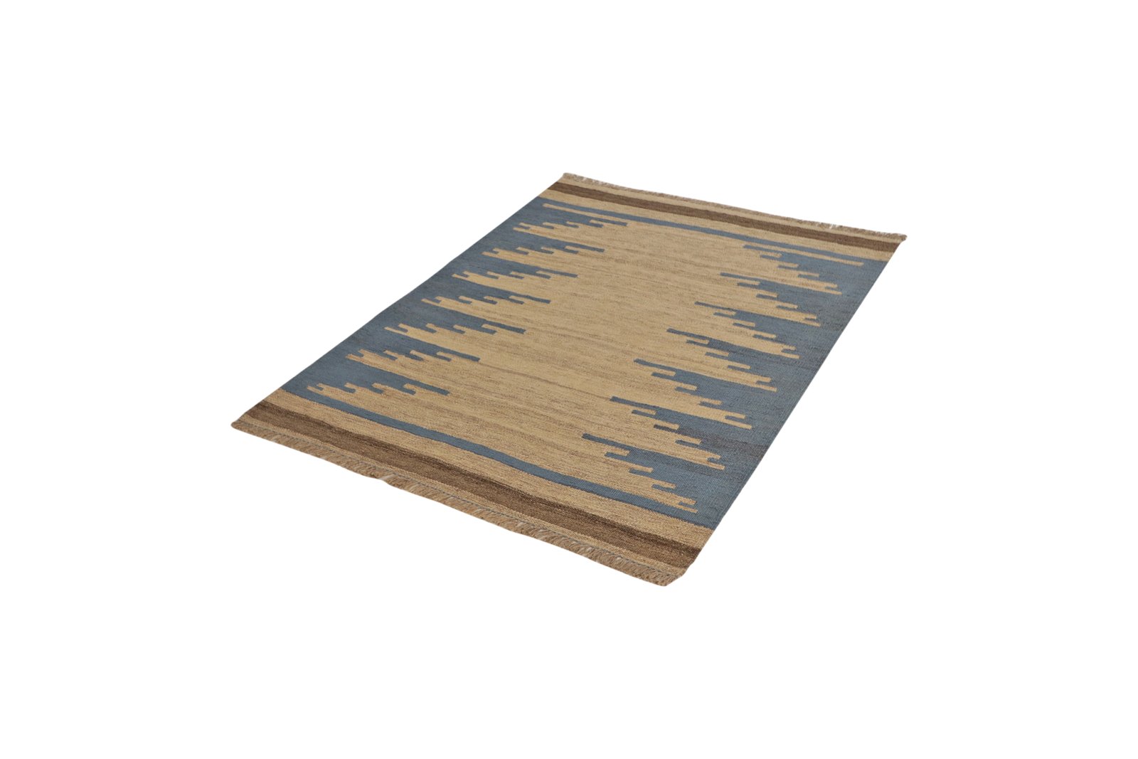 Kelim Gashgai — Handmade, 101x141 cm, Beige, 100% Virgin Wool | View 5