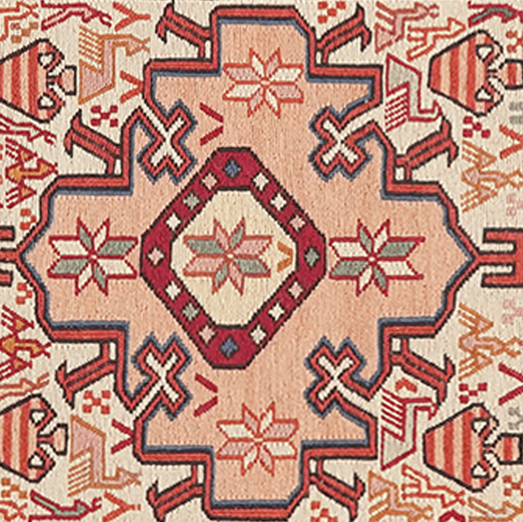 Sumak Shahsavan — Handmade, 76x100 cm, Beige, 100% Virgin Wool | View 4
