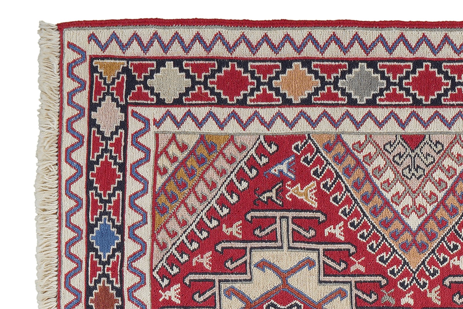 Sumak Shahsavan — Handmade, 80x96 cm, Beige, 100% Virgin Wool | View 3