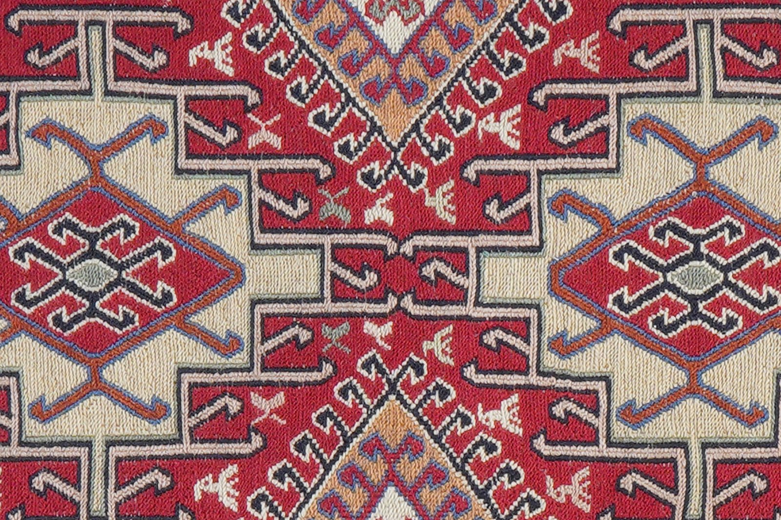 Sumak Shahsavan — Handmade, 80x96 cm, Beige, 100% Virgin Wool | View 7