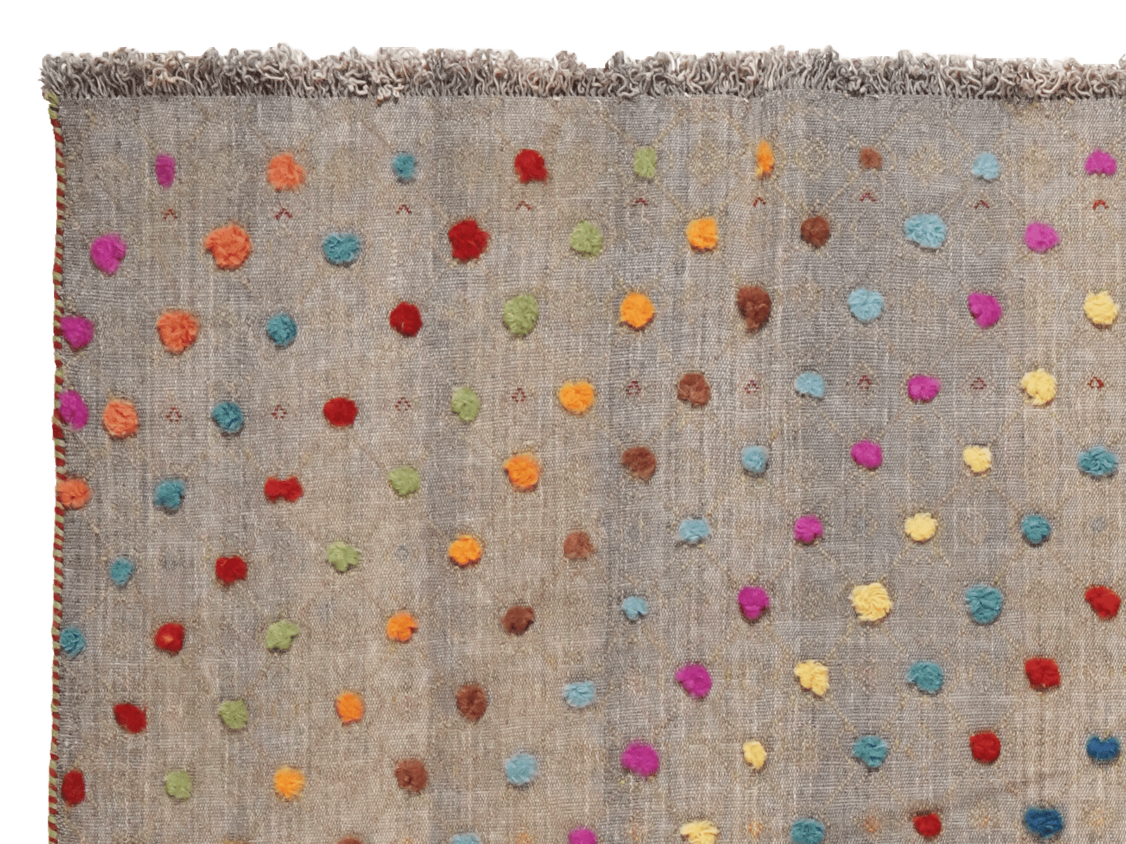 Kelim Gashgai — Handmade, 176x226 cm, Grey, 100% Virgin Wool | View 3