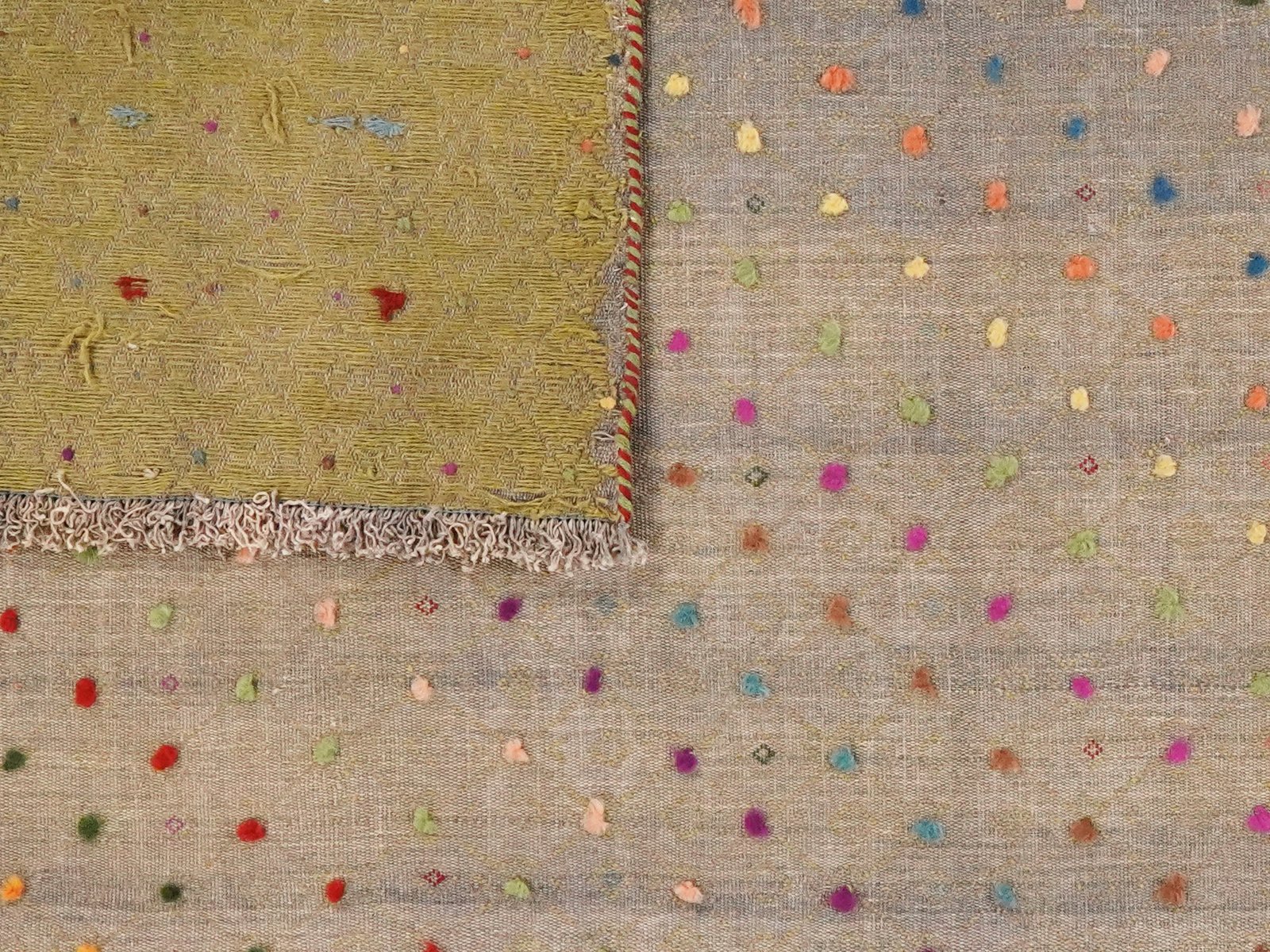 Kelim Gashgai — Handmade, 176x226 cm, Grey, 100% Virgin Wool | View 5