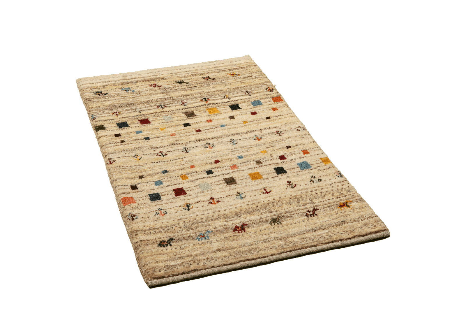 Gabbeh Sonnat — Hand-knotted, 60x92 cm, Beige, 100% Virgin Wool | View 5