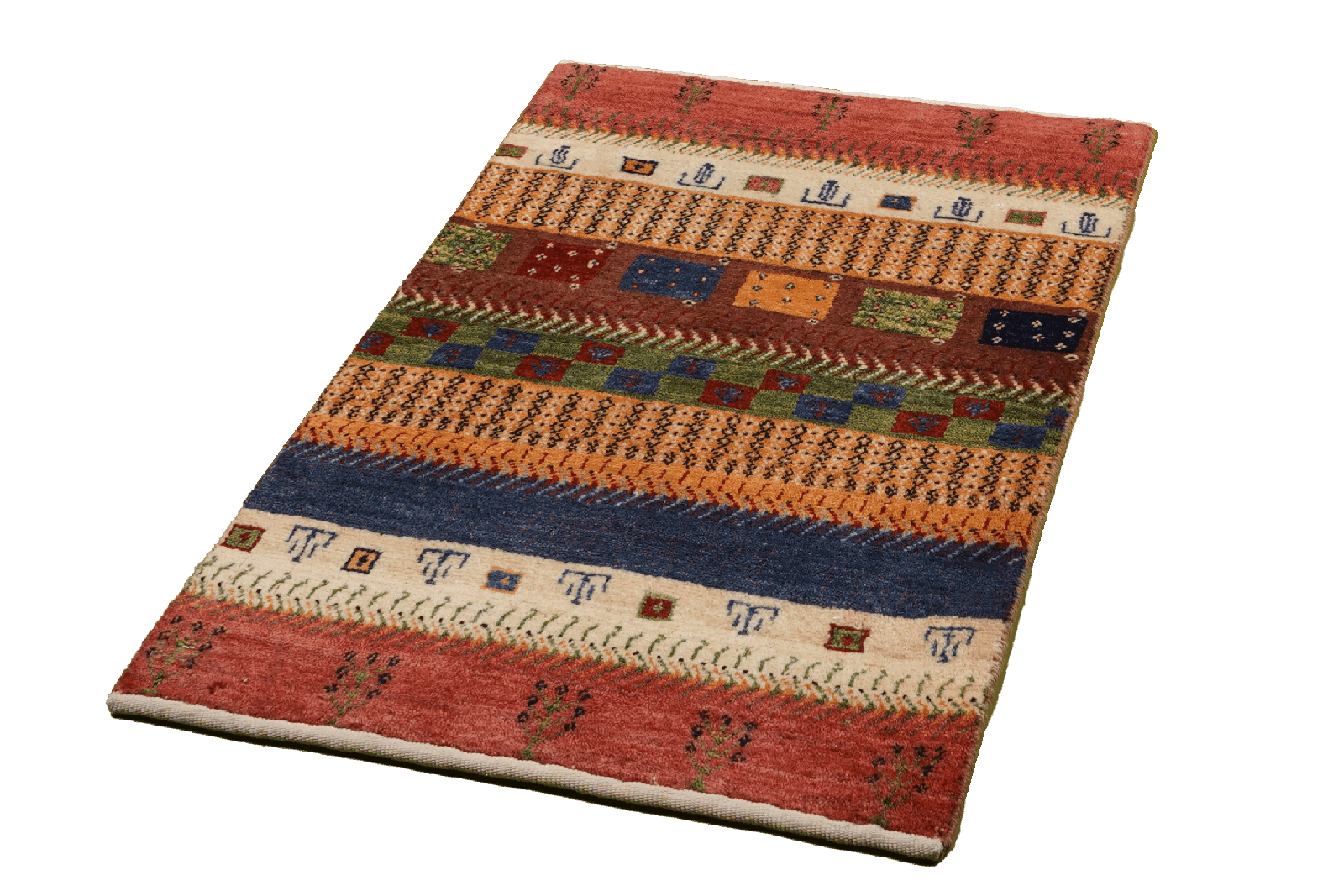 Gabbeh Sonnat — Hand-knotted, 61x97 cm, Multicolor, 100% Virgin Wool | View 4