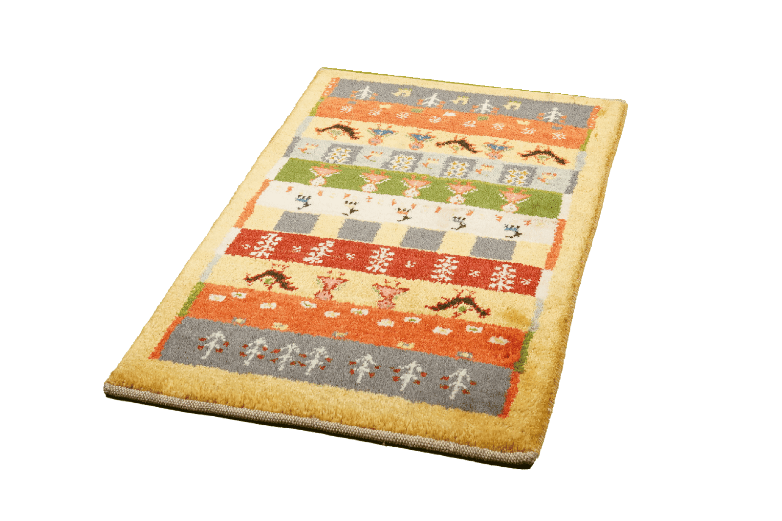 Gabbeh Sonnat — Hand-knotted, 57x88 cm, Yellow, 100% Virgin Wool | View 5
