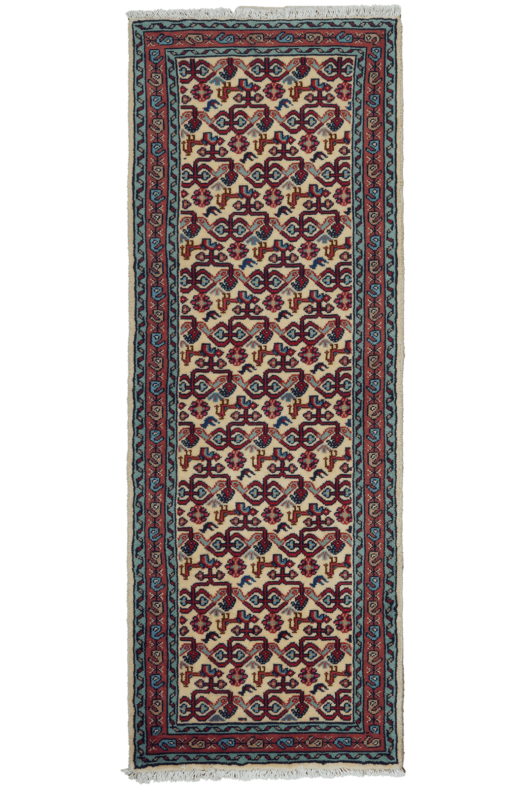 Assadabad — Hand-knotted, 71x192 cm, Beige, 100% Virgin Wool | Main view