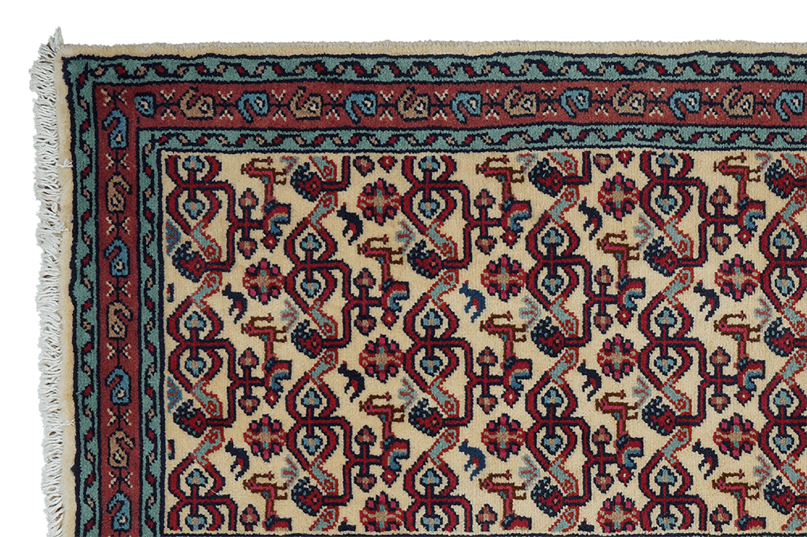 Assadabad — Hand-knotted, 71x192 cm, Beige, 100% Virgin Wool | View 3