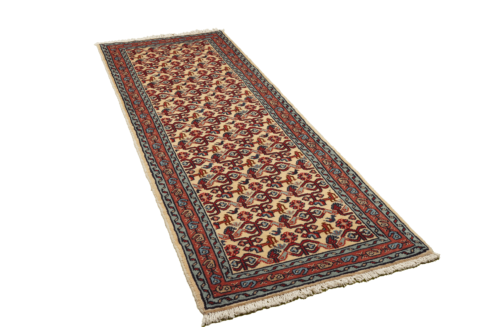 Assadabad — Hand-knotted, 71x192 cm, Beige, 100% Virgin Wool | View 4