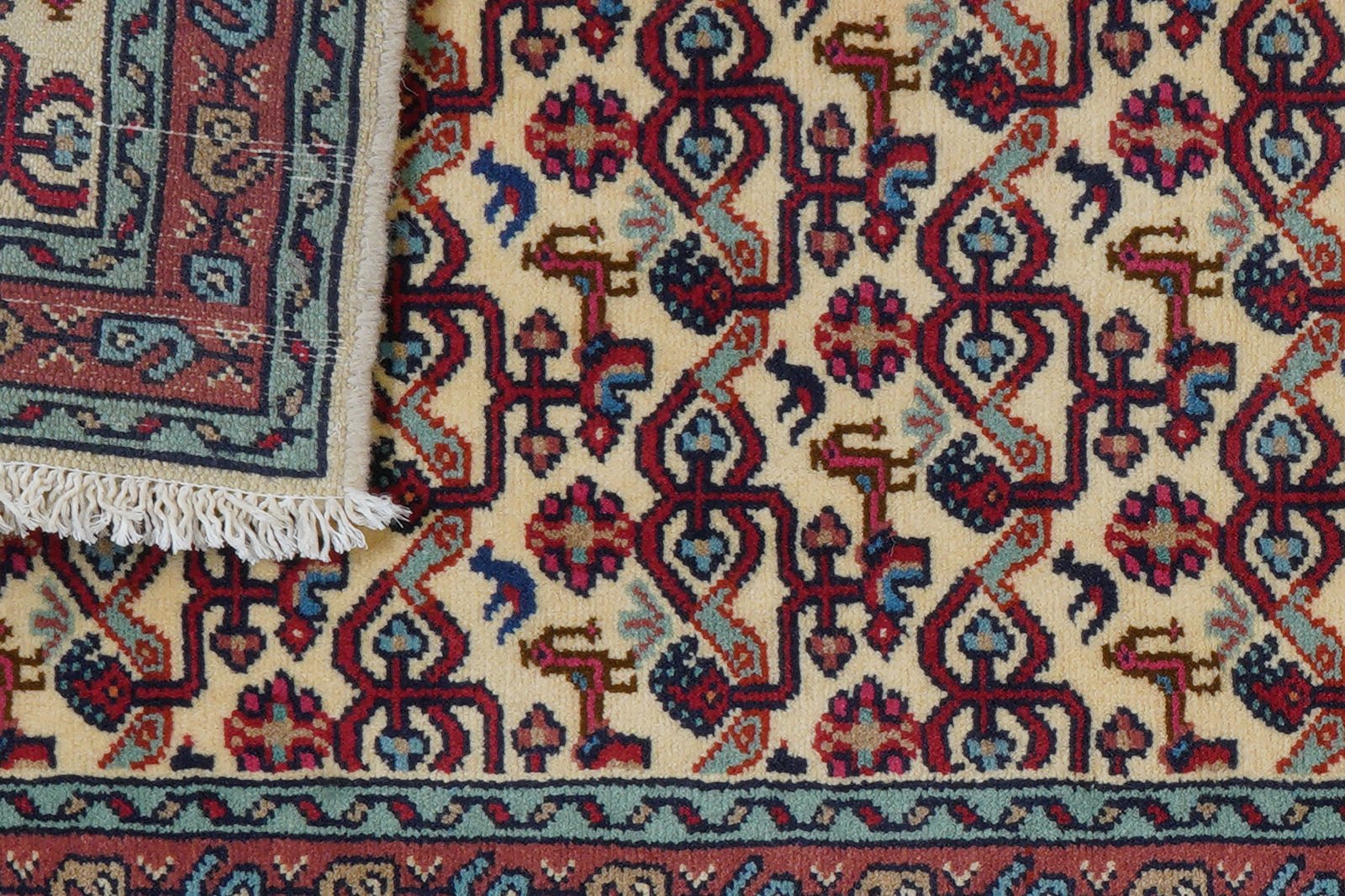 Assadabad — Hand-knotted, 71x192 cm, Beige, 100% Virgin Wool | View 8